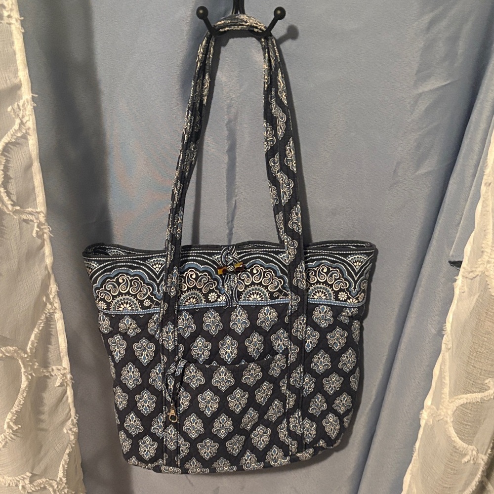 Vera Bradley Navy and White Patterned Tote